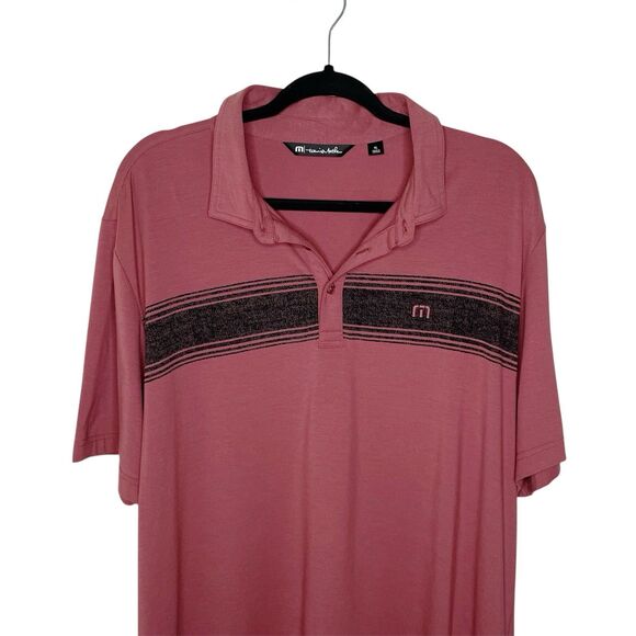 Travis Mathew Polo XL Golf Red River Shirt Athleisure Preppy Active Resortwear - Picture 2 of 8